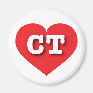 Connecticut Red Heart - Ik hou van CT Magneet