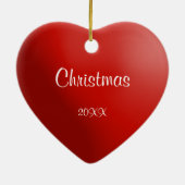 Connecticut Red Poinsettia Heart Ornament (Achterkant)