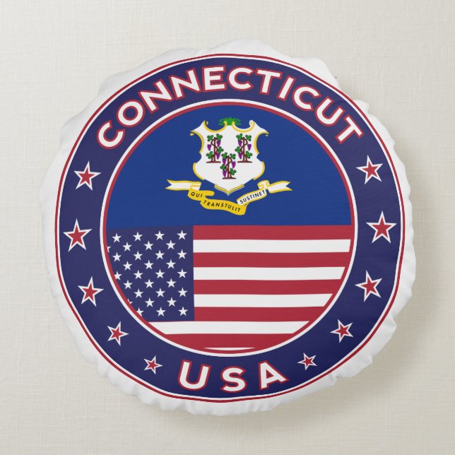 Connecticut Rond Kussen (Achterkant)
