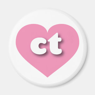 Connecticut roze hart - Ik hou van sm Magneet