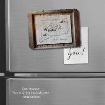 Connecticut Rustic Wood Lijst Mountains
