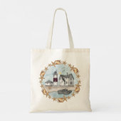 Connecticut Shells Lighthouse Tote Bag (Achterkant)