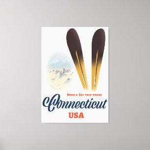 Connecticut ski canvas afdruk