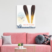 Connecticut ski canvas afdruk (Insitu (Woonkamer))