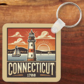 Connecticut Sleutelhanger (Achterkant)