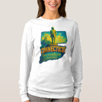 Connecticut Staat Kunst T-Shirt – Olieverf...