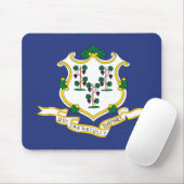 Connecticut Staatsvlag Muismat (Met muis)