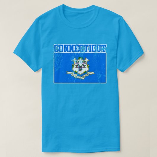 Connecticut State Flag T-shirt (noodlijdend) (Design voorkant)