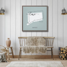 Connecticut State Hondenliefhebber Canvas