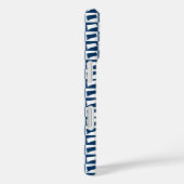 Connecticut State Silhouette Pattern Blue White Case-Mate iPhone Case (Achterkant / Rechts)