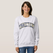Connecticut State Vintage College Style Sweatshirt (Devant entier)