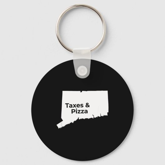 Connecticut Taxes &amp; Connecticut Zza  Sleutelhanger (Voorkant)