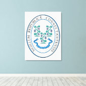 Connecticut-teken Canvas Afdruk (Insitu (Houten vloer))