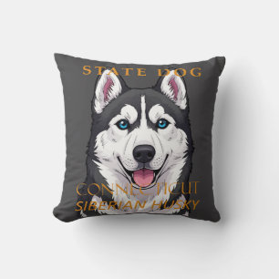 Connecticut Territory Hond Siberische Husky Kussen