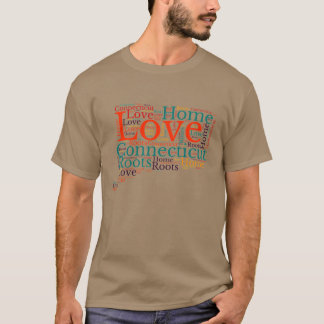 Connecticut Thuis liefde Roots kaart Oversized T-shirt