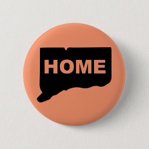 Connecticut Thuis Weg Van Staat Knop Badge Speld Ronde Button 5,7 Cm