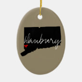 Connecticut Town Keramisch Ornament (Voorkant)