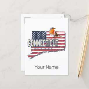 Connecticut Verenigde Staten retro state kaart 