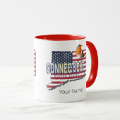 Connecticut Verenigde Staten retro state kaart  Mok (Voorkant rechts)