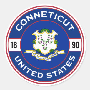 Connecticut, Verenigde Staten: Ronde Sticker