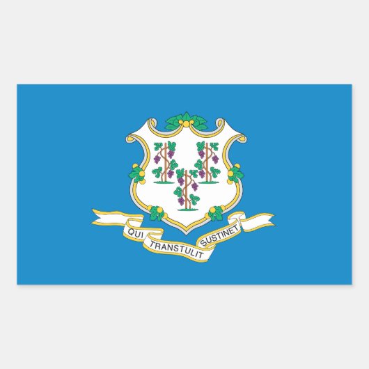 Connecticut-vlag Rechthoekige Sticker (Voorkant)