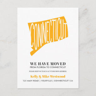 CONNECTICUT We hebben Nieuw adres Nieuw startpunt Briefkaart