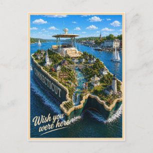 Connecticut Wish You Were Here State Serie Briefkaart