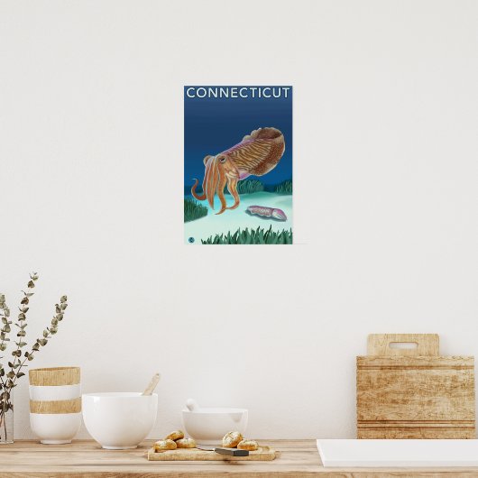 ConnecticutCuttlefish Scene Poster (Keuken)