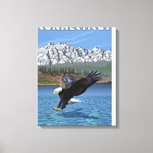 ConnecticutEagle Gevist Canvas Afdruk (Voorkant)