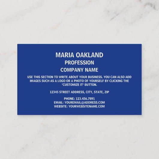 Connecticuter Vlag & Seal, Vlag van Connecticut Visitekaartje (Achterkant)