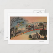 ConnecticutLarge Letter ScenesConnecticut Briefkaart (Voorkant / Achterkant)