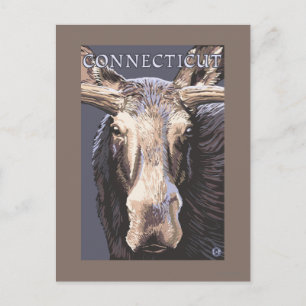 ConnecticutMoose Up Sluiten Briefkaart