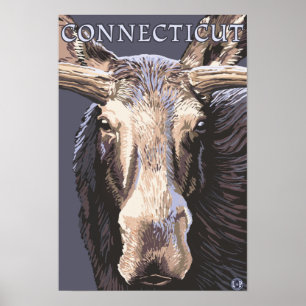 ConnecticutMoose Up Sluiten Poster