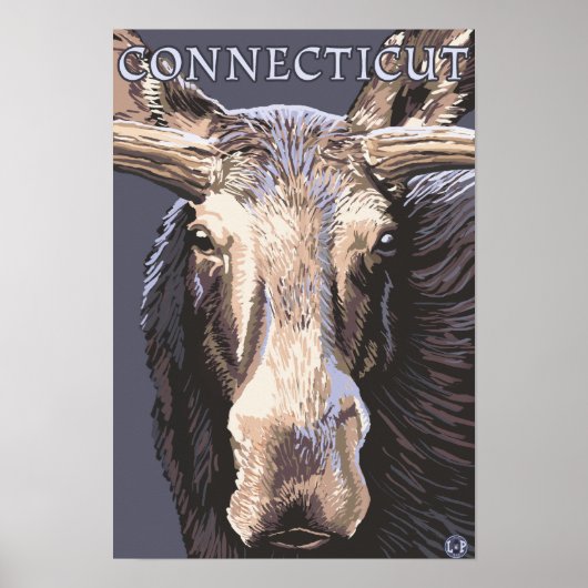ConnecticutMoose Up Sluiten Poster (Voorkant)