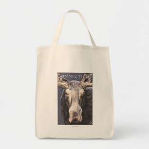 ConnecticutMoose Up Sluiten Tote Bag
