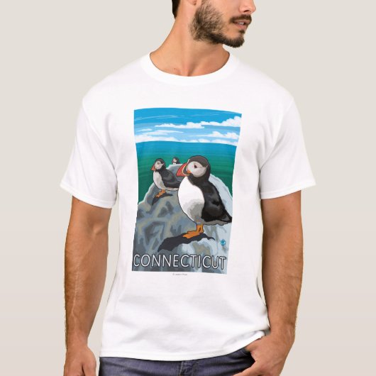 ConnecticutPuffins-scène T-shirt (Voorkant)