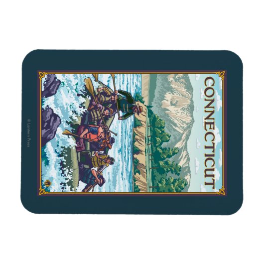 ConnecticutRiver Rafting Scene Magneet (Horizontaal)