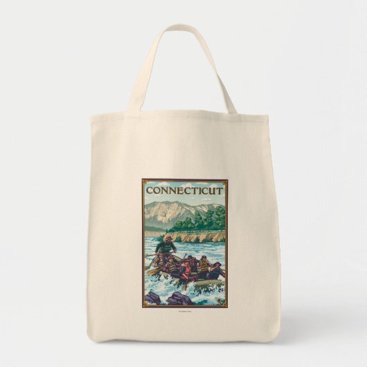 ConnecticutRiver Rafting Scene Tote Bag (Voorkant)