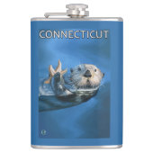 ConnecticutSea Otter Scene Heupfles (Voorkant)