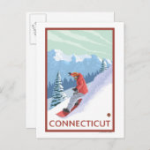 ConnecticutSnowboarder Scene Briefkaart (Voorkant / Achterkant)
