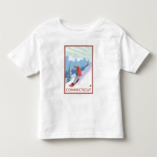 ConnecticutSnowboarder Scene Kinder Shirts (Voorkant)