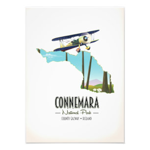 Connemara National Park County Galway Ireland kaar Foto Afdruk