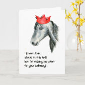 Connemara Pony Humorous Birthday Kaart (Gele Bloem)
