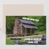 CONNEXION CABINE DE JOURNAL INVITATIONS DE MARIAGE (Devant / Derrière)