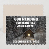 CONNEXION CABINE DES INVITATIONS DE MARIAGE HIVER (Devant / Derrière)
