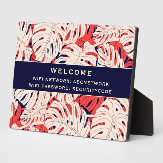 Connexion du mot de passe Wifi | Plaque Feuille de (Côté)