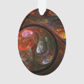 Connexion fluide Art Abstrait Acrylique Oval (dos)