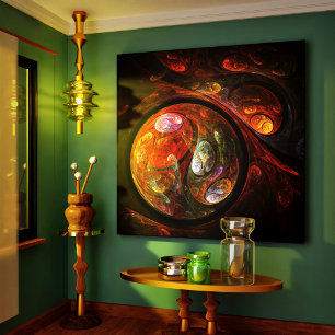 Connexion fluide Toile Abstraite à l'art enrobée I