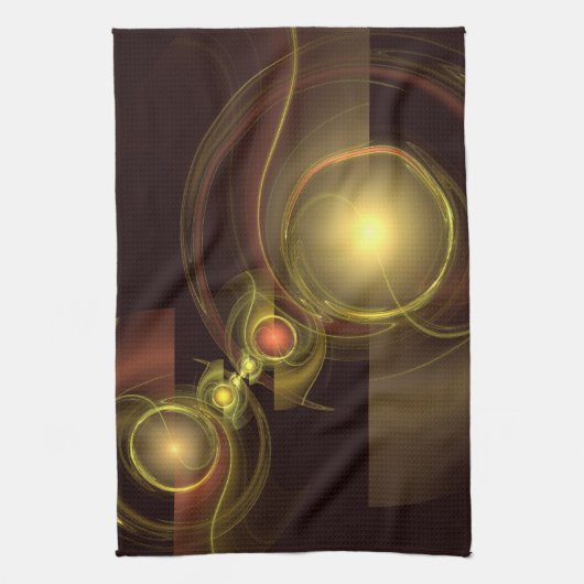 Connexion intime Art Abstrait Serviette de cuisine (Vertical)