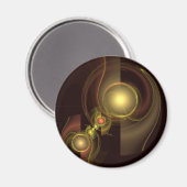 Connexion intime Magnet Arrondi Art Abstrait (Recto/Verso)